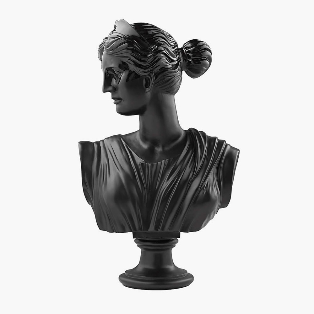 CB2 Judy Black Bust Sculpture